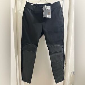 Harley-Davidson Black Vapor Mixed Media Motorycle Riding Pants.Size 30 Women.NWT